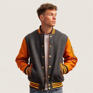 Veste universitaire Letterman pour homme, streetwear, veste universitaire boutonnée, veste universitaire coupe-vent pour homme - Product Image 5