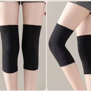 Jambières tricotées rouges, couleur unie, épaisseur moyenne, pour garder au chaud, usage quotidien, design extensible et sans couture pour femmes - Product Image 5