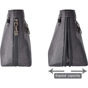 Bolso de Mano Extensible de Nailon Gris Oscuro Extra Grande, Organizador de Bolso, Inserto Moldeador, Bolsa de Almacenamiento Funcional - Product Image 2