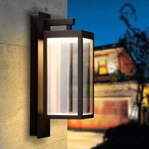 Lampada da Parete Esterna Impermeabile con LED Integrato e Paralume in Vetro Trasparente 22527 Lanterna da Esterno - Product Image 6