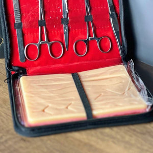 High Quality <b>Silicone</b> Suture Practice Pad Training Kit with <b>Tools</b> Medical Suturing Set Surgical Practice Instruments CE ISO - Product Image 5