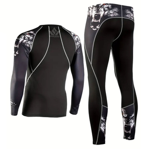 <b>Men's</b> Long Sleeve UPF50 Anti UV Rash Guard Sublimation <b>Compression</b> <b>Shirt</b> Breathable Quick Dry Sportswear - Product Image 6