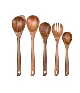 Cuchara de servir de madera natural ecológica, utensilio de cocina hecho a mano para mezclar salsa, arroz, curry, sopa, herramienta de cocina perfecta - Product Image 6