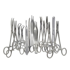 Kit de Instrumentos Quirúrgicos Multiusos de 44 Piezas con Tijeras, Pinzas Hemostáticas, Fórceps, Mango de Bisturí, Portaagujas y Cuchillas Completas - Product Image 2