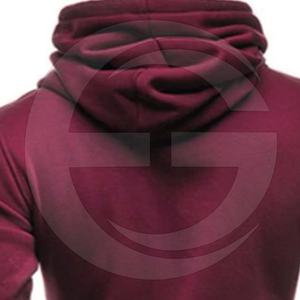 Sudadera con capucha informal de hombre personalizada con característica impermeable Sudadera con capucha color entero logotipo impreso en blanco con cordón - Product Image 6
