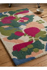 Tapis en laine épaisse moderne fait main antidérapant de qualité export indienne pour chambre à coucher, salon, usage intérieur, coton - Product Image 6