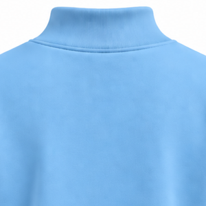 Sky <b>Blue</b> <b>Women</b> Turtleneck Sweatshirt Long Sleeve Pullover Oversized Casual Fleece High Neck Winter Streetwear Fashion <b>Jumper</b> - Product Image 4