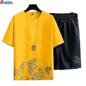 Conjunto de chándal unisex cómodo y transpirable con estampado 3D estilo urbano, camiseta oversize y pantalón corto para hombre - ¡Novedad! - Product Image 6