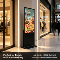 Écran publicitaire numérique interactif sur pied 43 pouces 49 pouces Totem interactif LCD d'intérieur pour centre commercial