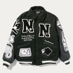 Men's Premium Embroidered Varsity <b>Leather</b> <b>Jacket</b> Wool Body Cowhide Sleeves OEM ODM Sample Service Available - Product Image 3