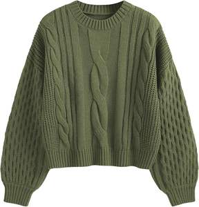 Suéter de Invierno para Mujer, Tejido Suave Premium, 100% Algodón, Transpirable, Antiarrugas, Elegante, Corte Holgado y Duradero - Product Image 5