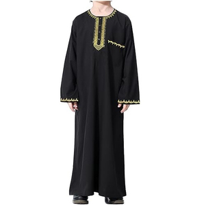 High Quality Elegant Oversized Kid Black Color <b>Thobes</b> Dress Pocket Robes Wear Kids Boys Breathable <b>Thobes</b> with OEM Services - Product Image 6
