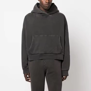 Sweat-shirts en coton de haute qualité sur mesure pour hommes, sweat-shirts à capuche et pulls oversize lavés pour hommes - Product Image 3