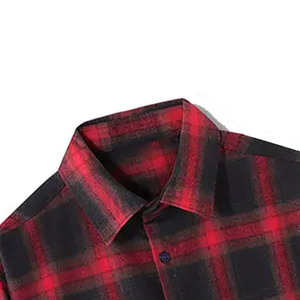 Camisa de Hombre a Cuadros con Botones, Transpirable, Teñida con Hilo, Estilo Casual de Negocios, Suministro al por Mayor con Etiqueta Privada Personalizada - Product Image 3