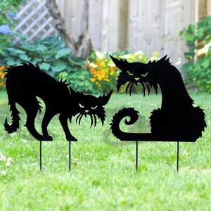 Ornements de jardin en fer forgé pour Halloween, conçus pour des décorations extérieures durables et festives d'automne dans les espaces résidentiels. - Product Image 4