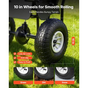 Nuovo Spargitore per Prato a Spinta con Larghezza di Spargimento di 3,6 m, Capacità di Carico di 36 kg, Spargitore a Rilascio Continuo con Pneumatici All-Terrain da 25 cm per Uso Agricolo - Product Image 3