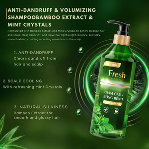 Shampooing Naturel Anti-Pelliculaire & Volumisant 650g à l'Extrait de Bambou, Soin Capillaire, Vente en Gros du Vietnam - Product Image 3