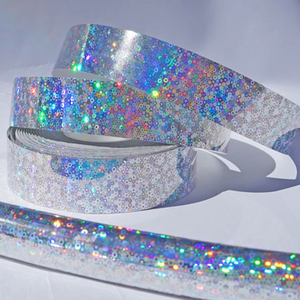 Ruban holographique argenté arc-en-ciel en vrac, film adhésif réfléchissant irisé pour emballage cadeau, artisanat, décoration et emballage - Product Image 3