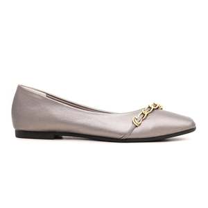 Zapatos de tacón de aguja grises para mujer WN0858, zapatos de tacón alto con punta en pico y cierre sin cordones, tacón fino de 7cm para bodas - Product Image 3