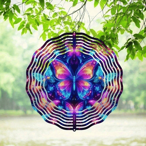 CIFbuy Girandola a Vento 3D a Forma di Farfalla in Ferro, Arte Cinetica da Giardino per Cortile e Balcone, TikTok per Servizio di Raccolta Temu - Product Image 3