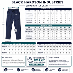 Mens <b>Scrub</b> Pants Premium 220 GSM Stretch Fabric <b>Black</b> Straight Leg Cargo Pockets Custom Logo Embroidery Workwear <b>Trouser</b> Comfort - Product Image 3