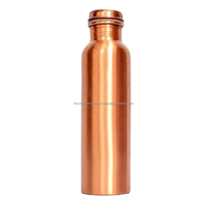 Bouteille d'eau en cuivre de haute qualité avec couvercle meilleure vente bouteille d'eau saine 100% bouteille ayurvédique écologique aux meilleurs prix - Product Image 6