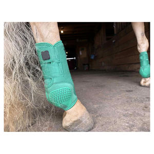 Classic Flexion Legacy Front Black Equine Protective Boots Neoprene Fleece Material Customizable Design for Horse Leg Tendon - Product Image 2