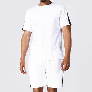 Ensemble de shorts d'été pour hommes personnalisés, 100% coton, taille plus, respirant, écologique, shorts de sport, ensembles de survêtements - Product Image 1