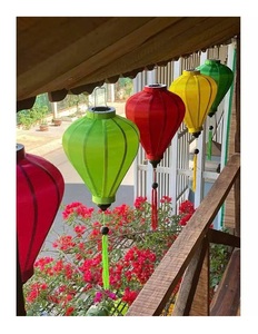 Colorful Silk Fabric <b>Lanterns</b> Traditional Mid-Autumn Festival Hanging Decoration - Product Image 5
