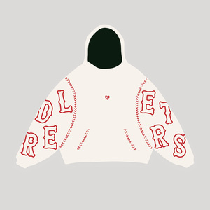 Sudaderas con Capucha Extra Grandes de Invierno de Alta Calidad, 100% Algodón, Forro Polar, Diseño de Letras Bordadas para Hombre - Product Image 1