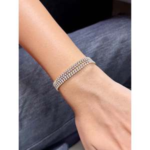 Fashion Tennis Bracelet-Moonlight Anti-Tarnish Stainless Steel Adjustable Jewelry - Product Image 1