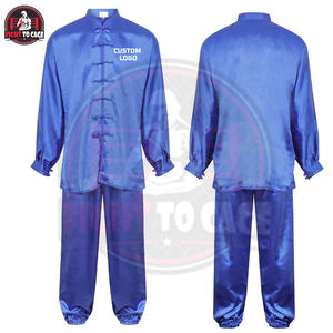 ชุดยูนิฟอร์มกังฟูสีน้ำเงินล้วน ระบายอากาศได้ดี ผลิตจากโพลีเอสเตอร์ 100% บริการ OEM/ODM พร้อมส่ง สำหรับผู้ใหญ่ทุกเพศ - Product Image 3