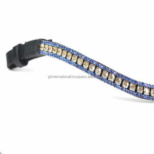 Diadema para Caballo de Calidad Premium, Diadema Ecuestre Marrón para Doma con Cristales al Mejor Precio y la Mejor Calidad - Product Image 1