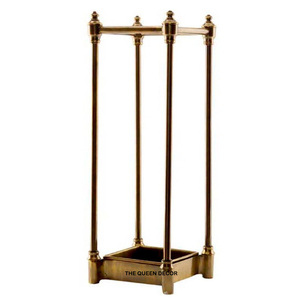 Nuevo y Elegante Soporte para Paraguas de Acero Metálico con Forma Cuadrada, Acabado Negro Antiguo, Diseño Zig Zag, para Habitaciones de Hotel y Restaurantes - Product Image 5