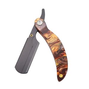IKZARSA <b>Wood</b> Handle Men's Straight Razor Stainless Steel Single Blade Face <b>Shaving</b> <b>Tool</b> for Barbers - Product Image 2
