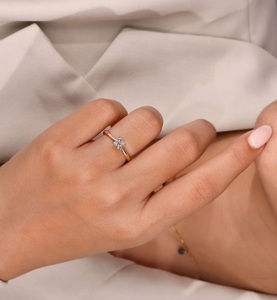 Anillo de Compromiso de Oro de 14K con Certificado IGI, Listo para Enviar, 2CT E VS1, Diamante Cultivado en Laboratorio de Corte Princesa de 7 mm, Anillo Solitario, Joyería Fina - Product Image 5