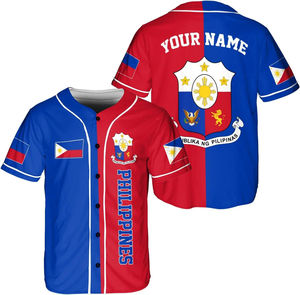 Maillot de baseball drapeau philippin en gros, T-shirt drapeau des Philippines, Maillot des Philippines - Product Image 5