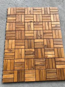 Dalles de terrasse en bois d'acacia antidérapantes, revêtement de sol en bois emboîtable pour extérieur - Product Image 2