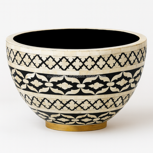 Tazón de Lujo con Incrustaciones de Hueso – Tazón Decorativo Ecológico Pulido para Servir en la Cocina y el Comedor, Hecho por Artesanos Reales - Product Image 5