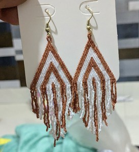 Boucles d'oreilles pendantes personnalisées en perles Miyuki, style bohème, longues à pampilles, pour femme - Product Image 6
