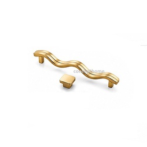 Tirador y pomo cuadrado minimalistas de metal negro para muebles de cocina, diseño duradero - Product Image 3
