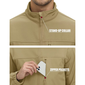 Custom Made Men'<b>s</b> Softshell <b>Jacket</b> Soft Fabric Wind Resistant <b>Jacket</b> for Cold Weather Outdoor Activities - Product Image 5
