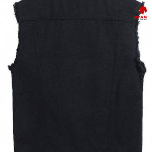 Gilet en jean personnalisé Ryan Pro Gear pour hommes, fermeture à boutons, tissu respirant avec logo personnalisé - Product Image 6