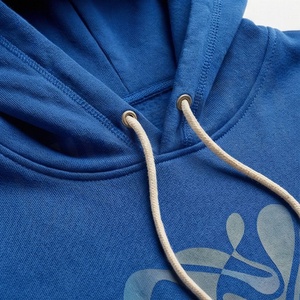Ensemble de survêtement bleu à capuche pour homme, décontracté, avec sweat-shirt et pantalon longs, imprimé logo frontal, respirant, 100 % coton, pour l'automne - Product Image 4