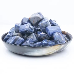 Pierres de fluorite bleue de forme carrée pour la décoration de la maison, pierres précieuses en cristal Feng Shui - Product Image 1