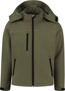 Chaqueta de Soft Shell Azul Marino para Mujer, Impermeable, Cortavientos, con Capucha y Cierre, para Senderismo y Actividades al Aire Libre en Invierno - Product Image 2