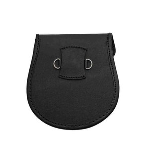 Sporran Escocés de Cuero Negro de Alta Calidad con Borlas, Bolsa Tradicional para Sporran de las Tierras Altas, OEM ODM - Product Image 2