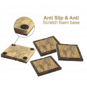 Sous-verres classiques en bois faits à la main |   Ensemble de dessous-de-verre élégants de 10 mm d'épaisseur, écologiques, pour le café/le thé et la décoration de la maison - Product Image 3