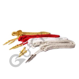 ชุด aiguillettes ยูนิฟอร์มสีทองสีแดงและสีเงินพร้อมปลายโลหะ - Product Image 1