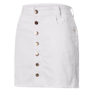 High quality denim skirt Women's Retro Slim Stretch Denim Skirt Solid Pattern Casual Fashion Medium for Summer - Product Image 2